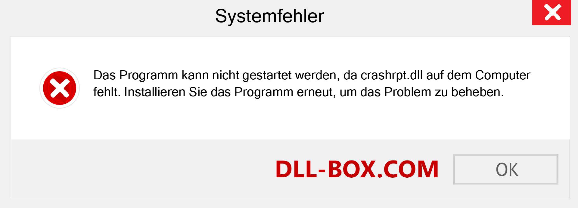 crashrpt.dll-Datei fehlt?. Download für Windows 7, 8, 10 - Fix crashrpt dll Missing Error unter Windows, Fotos, Bildern