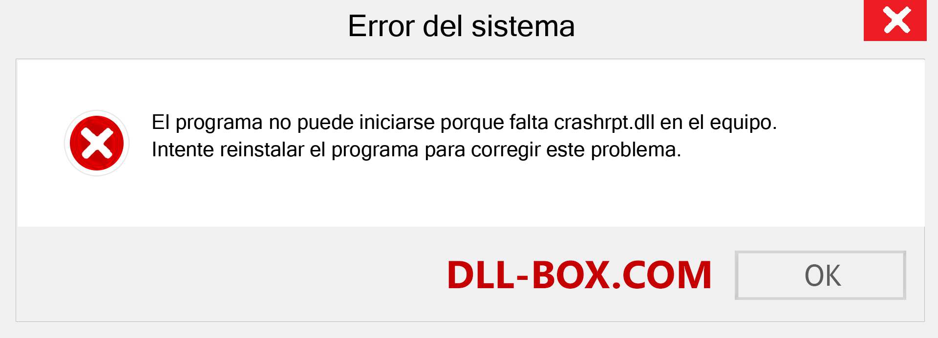 ¿Falta el archivo crashrpt.dll ?. Descargar para Windows 7, 8, 10 - Corregir crashrpt dll Missing Error en Windows, fotos, imágenes